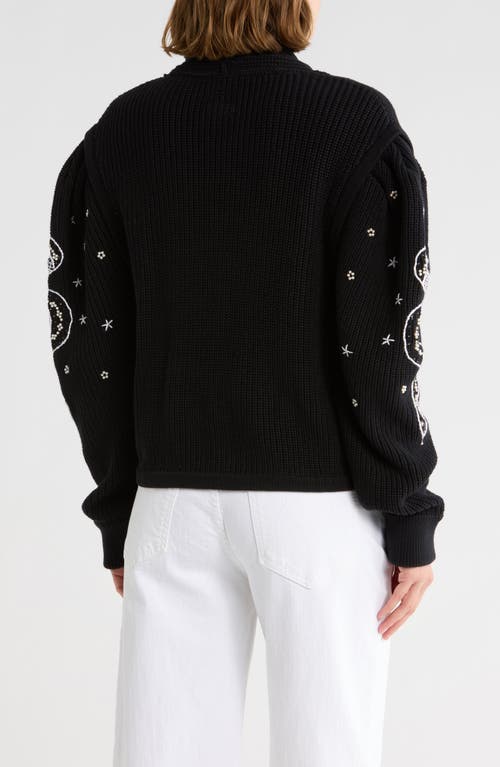 Mother The Puff Sleeve Cardigan In Black