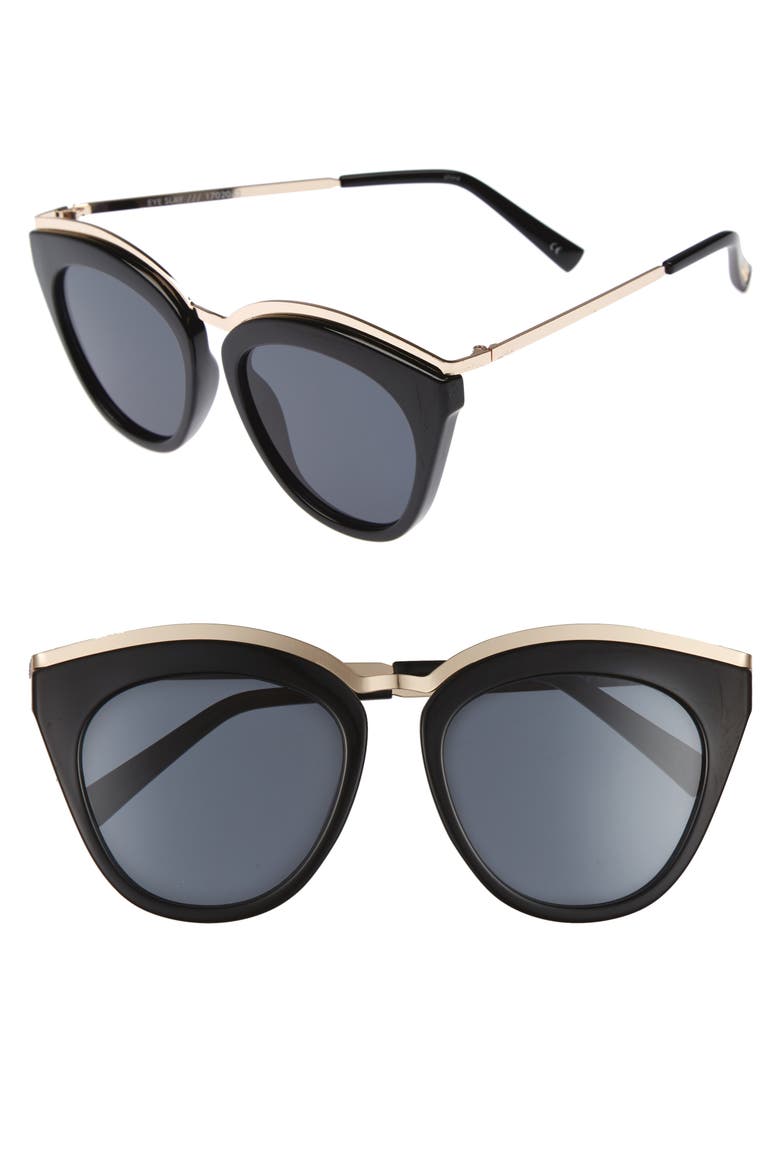 Eye Slay 52mm Cat Eye Sunglasses, Main, color, BLACK