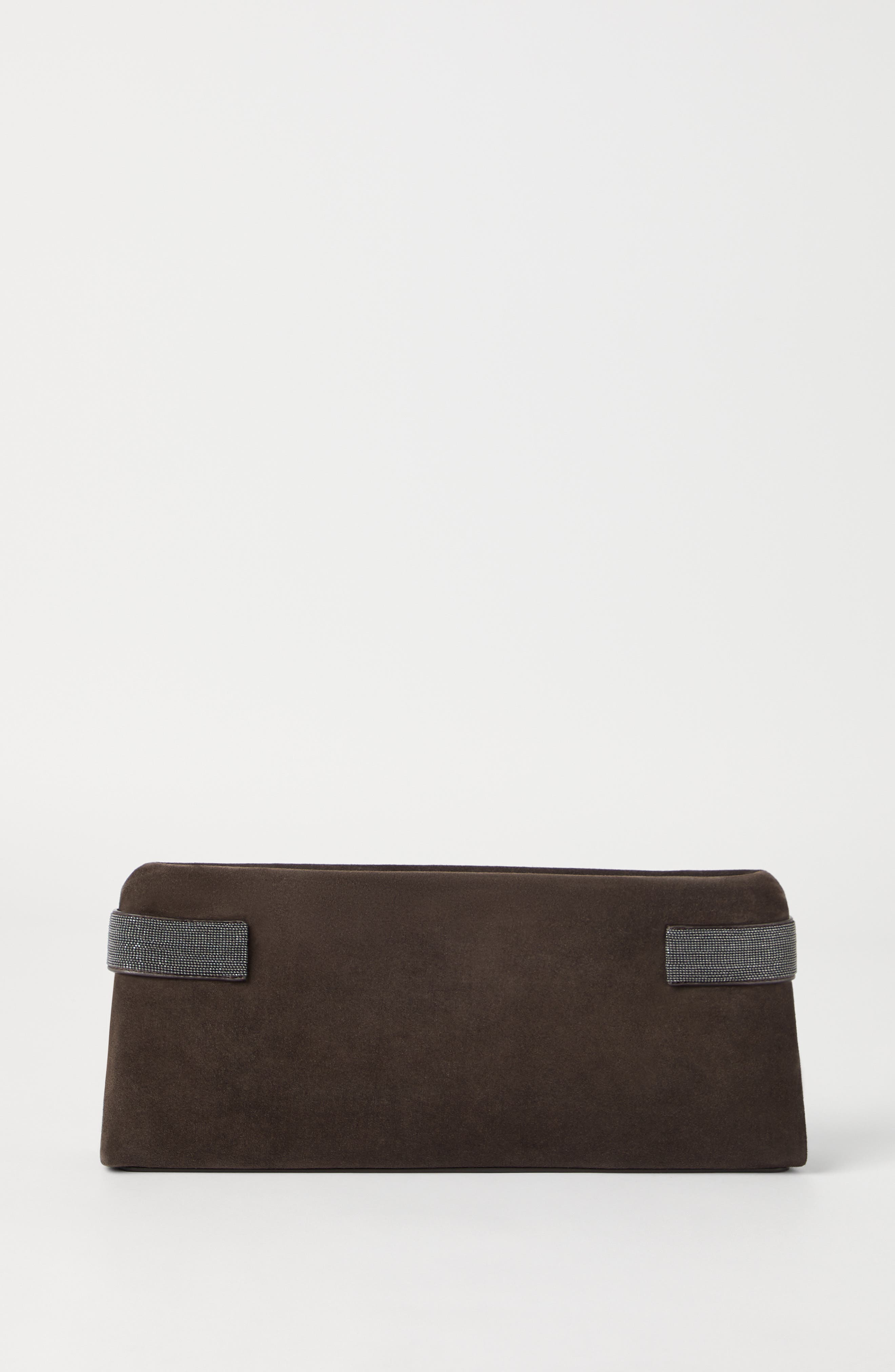 Brunello Cucinelli Essence pouch bag, Alternate, color, Pine Cone Brown