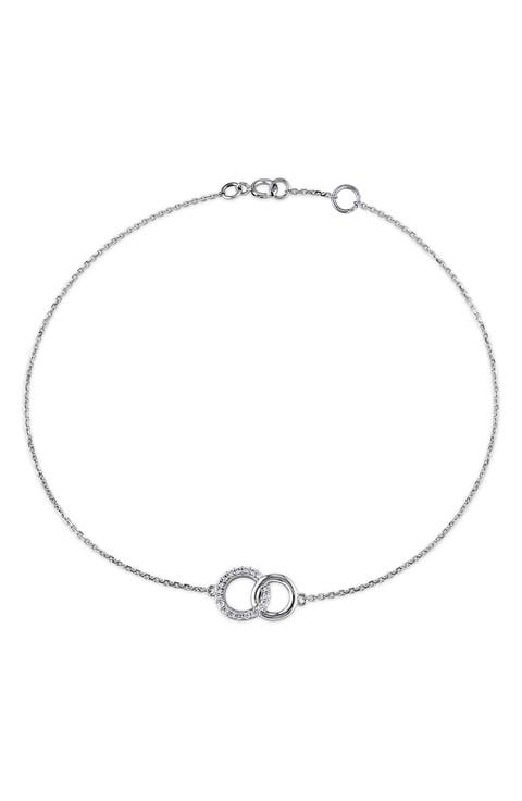 Diamond Circle Charm Bracelet - 0.1ct.