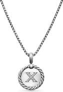 David Yurman Initial Charm Necklace with Diamonds