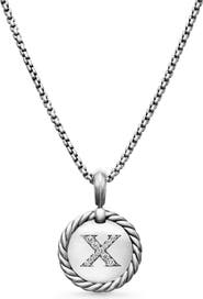 David Yurman Initial Charm Necklace with Diamonds