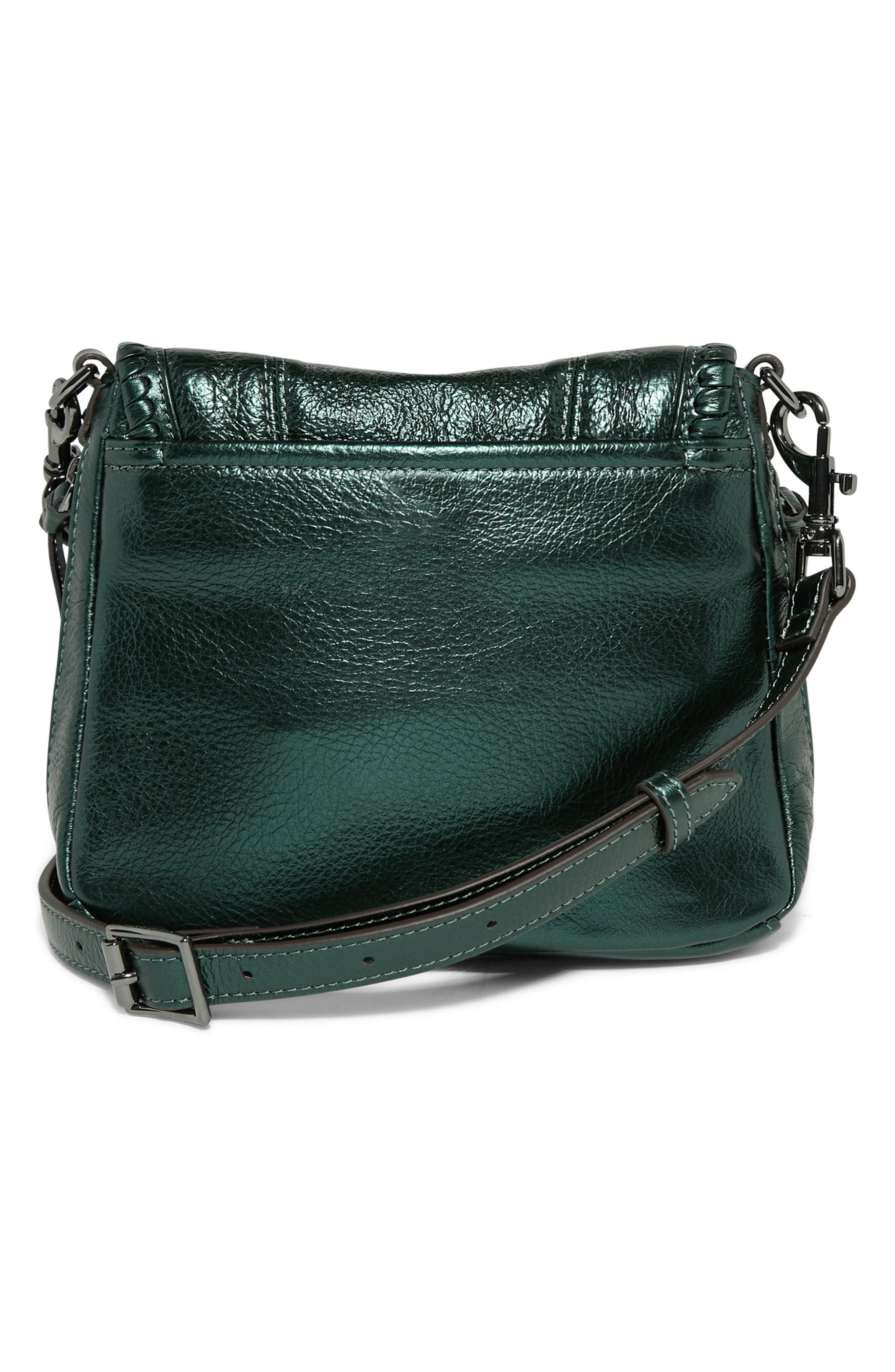 AIMEE All for Love Genuine Calf Hair & Leather Mini Crossbody Bag, Alternate, color, Metallic Forest
