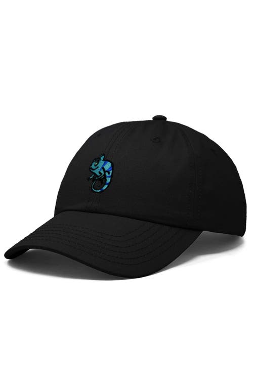 Dalix Chameleon Embroidered Dad Hat In Black