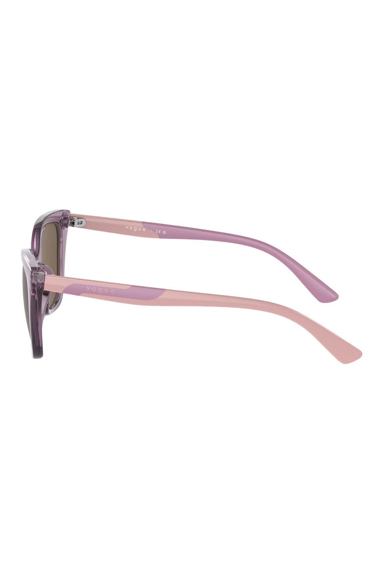 Kids' 48mm Cat Eye Sunglasses, Alternate, color, TRANSPARENT VIOLET