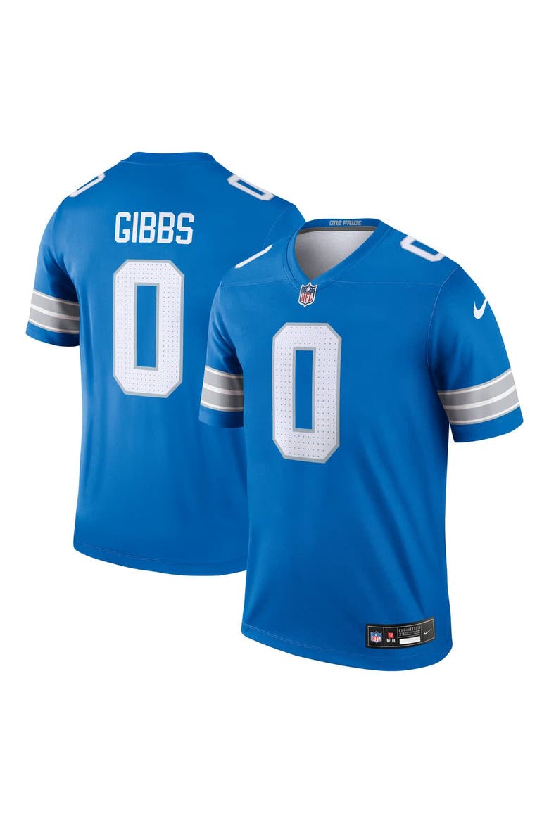 Men's Nike Jahmyr Gibbs Blue Detroit Lions Team Legend Jersey, Main, color, Blue