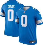 Nike Men's Nike Jahmyr Gibbs Blue Detroit Lions Team Legend Jersey