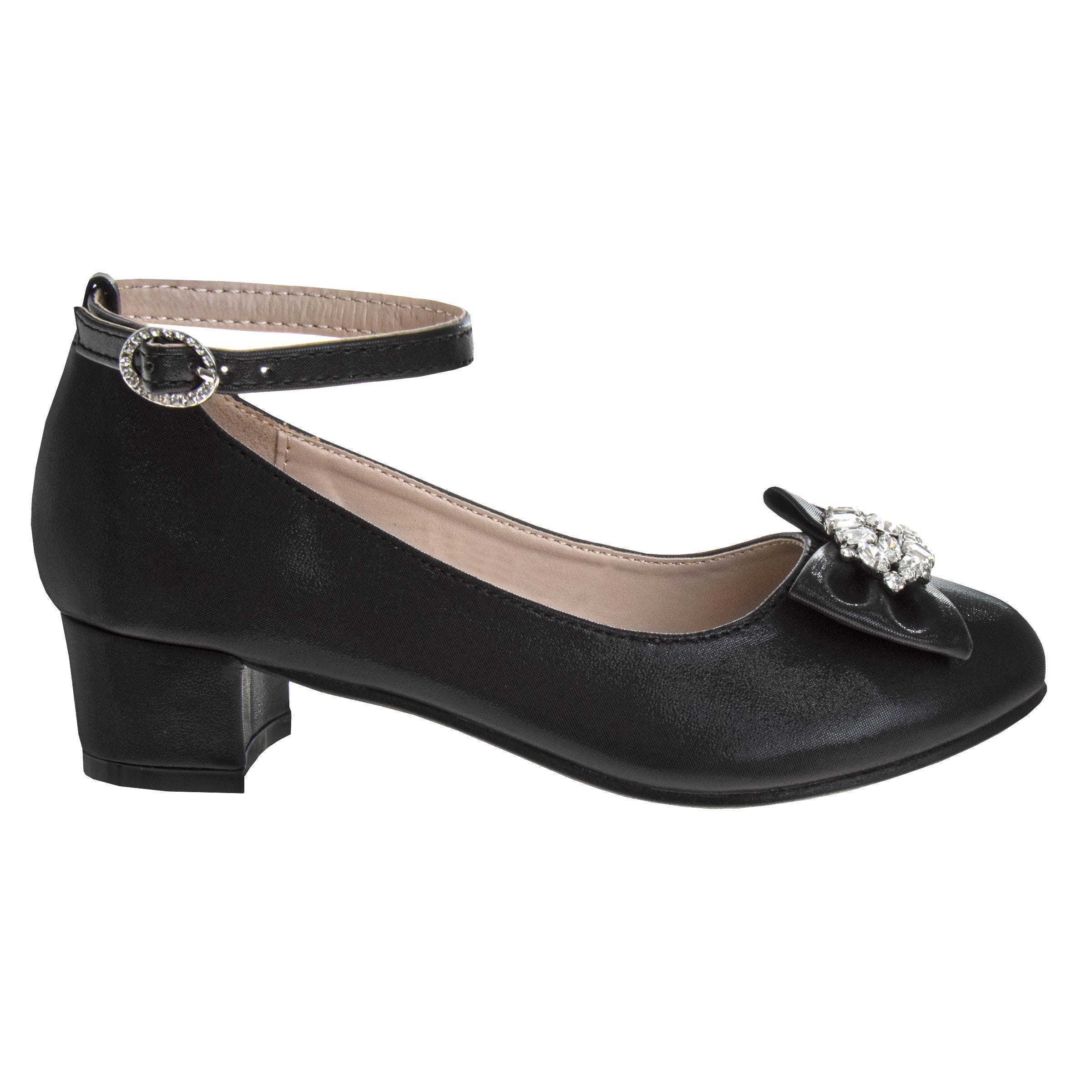 BADGLEY MISCHKA Low Heeled Dress Shoes Girls'  Elegant Stylish Formal Wear, Alternate, color, Black