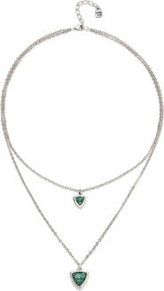UNODE50 Green Triangle Pendant Necklace