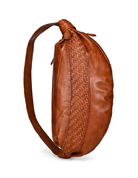 Lily Oversized Handwoven Convertible Leather Sling Bag