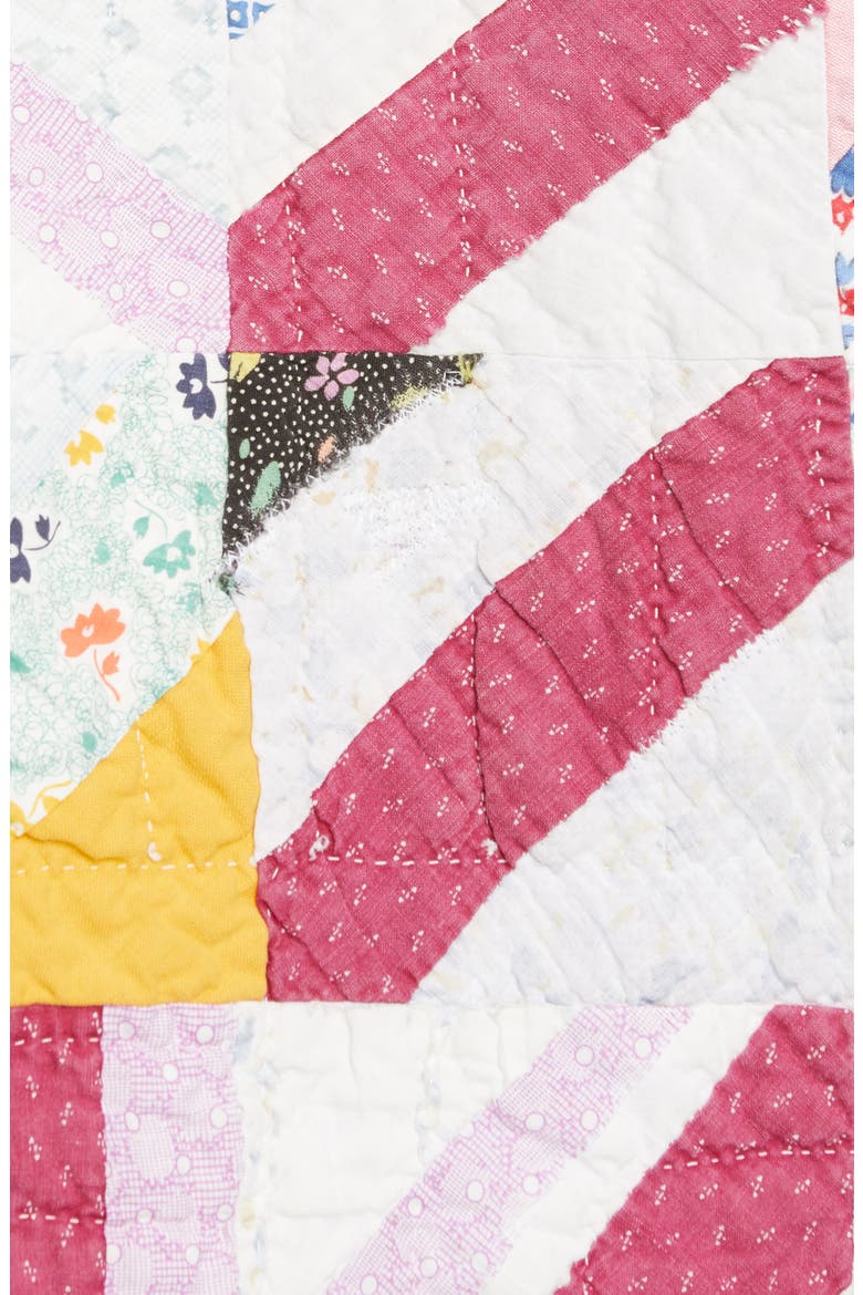 One of a Kind Reworked Quilt Pastel Elongated Workwear Jacket, Alternate, color, 965-MULTI