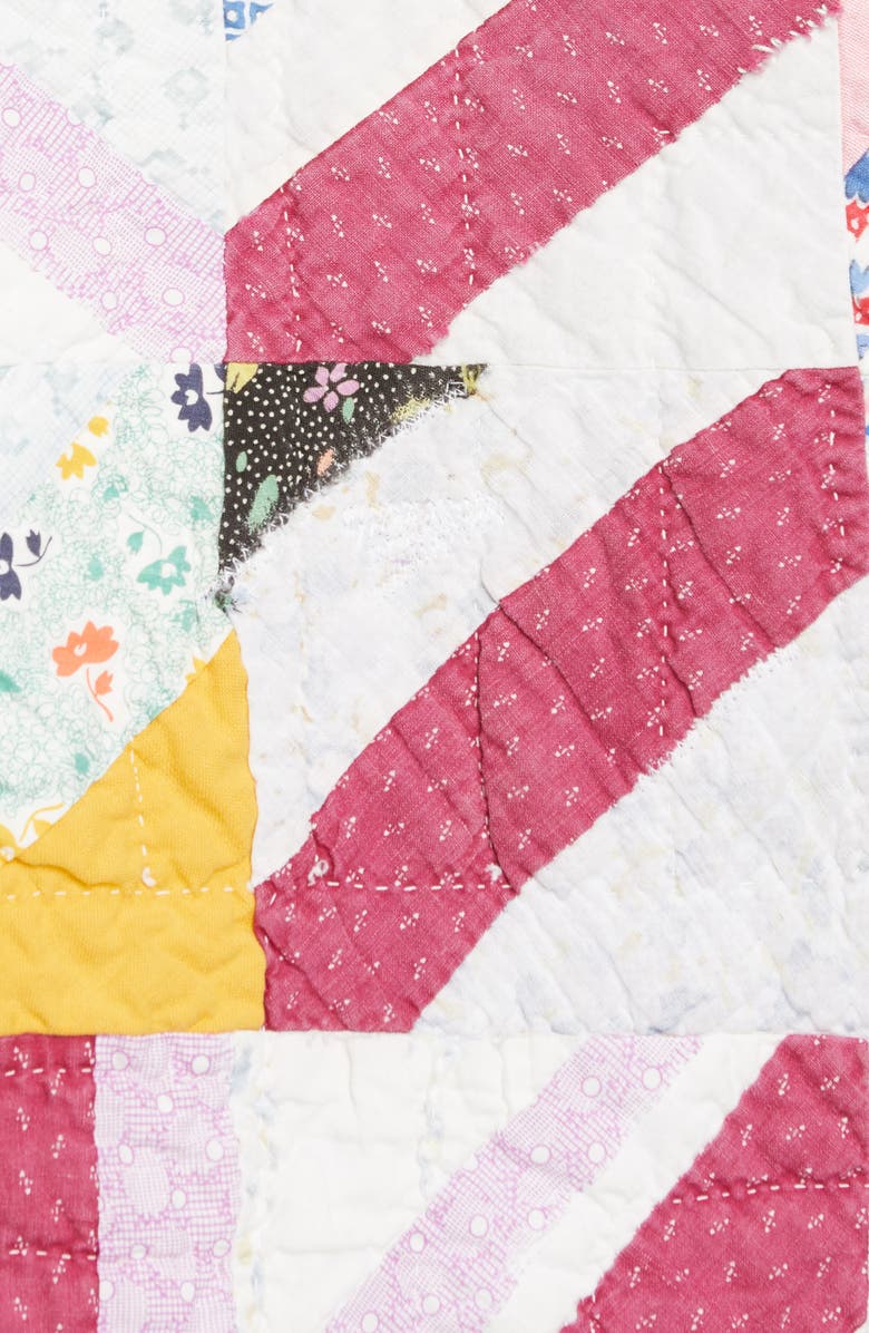 Bode One of a Kind Reworked Quilt Pastel Elongated Workwear Jacket, Alternate, color, 