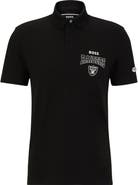 Boss X NFL Men's BOSS X NFL  Black/White Las Vegas Raiders Punter Polo