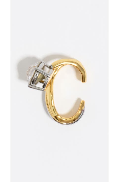 Two-Tone Ear Cuff Earring