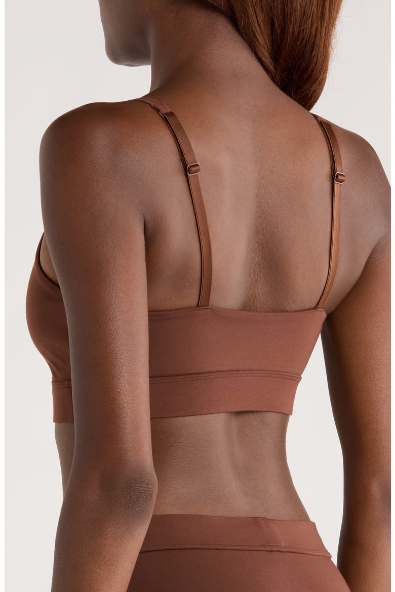 Luxe Icon Stretch Modal Adjustable Bralette, Alternate, color, ESPRESSO