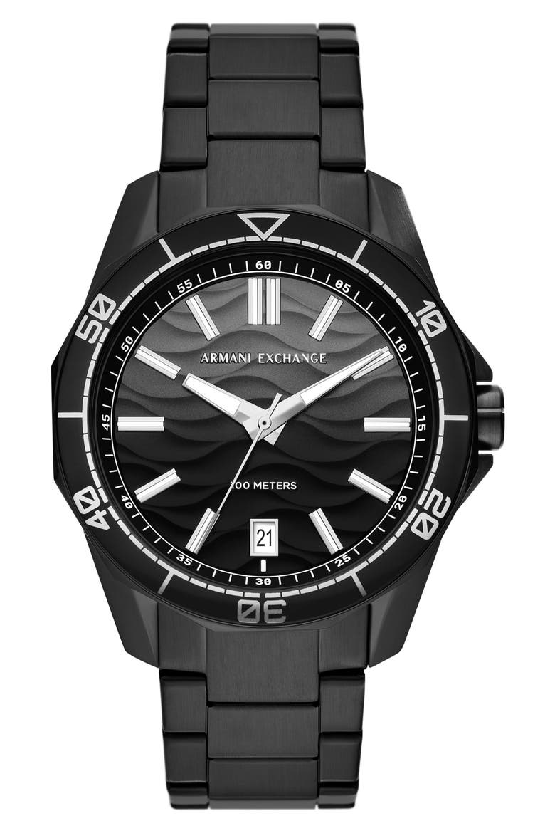 Bracelet Strap Watch, 44mm, Main, color, BLACK