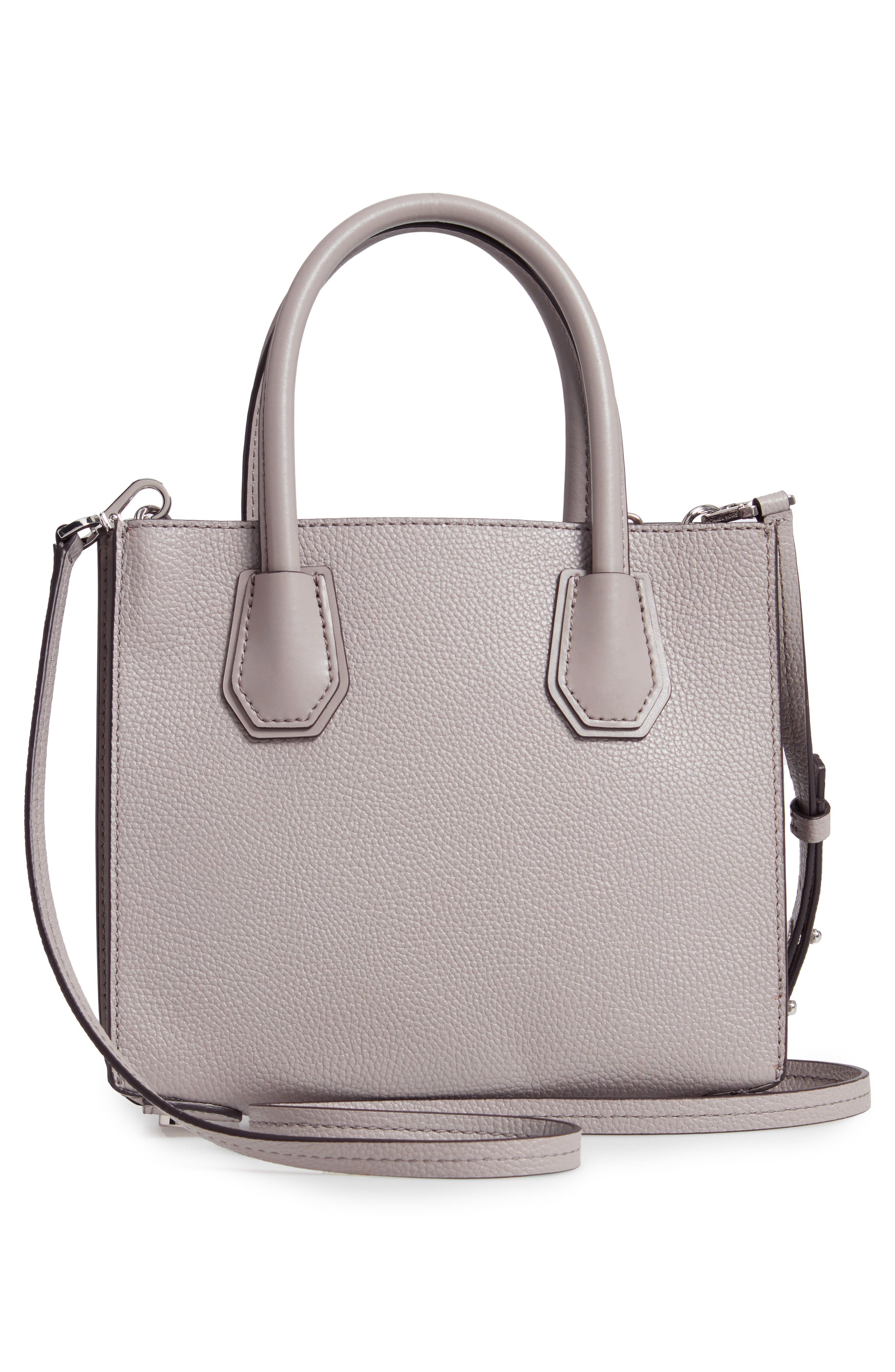 Medium Mercer Convertible Leather Tote, Alternate, color, PEARL GREY