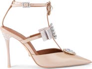 Kurt Geiger London Bow Ankle Strap Pointed Toe Gladiator Pump