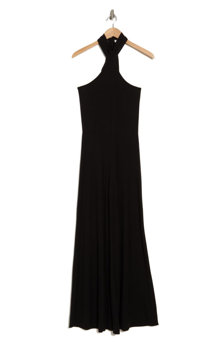 GO COUTURE Halter Neck Jumpsuit, Alternate, color, Black