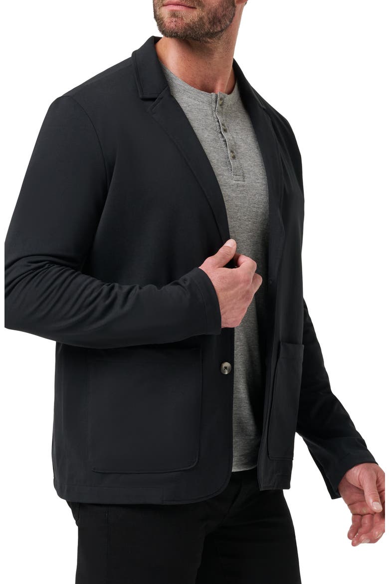 Stretchknit Cotton Blend Blazer, Alternate, color, BLACK