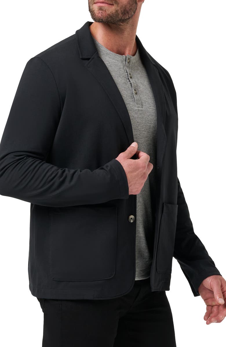 TravisMathew Stretchknit Cotton Blend Blazer, Alternate, color, Black