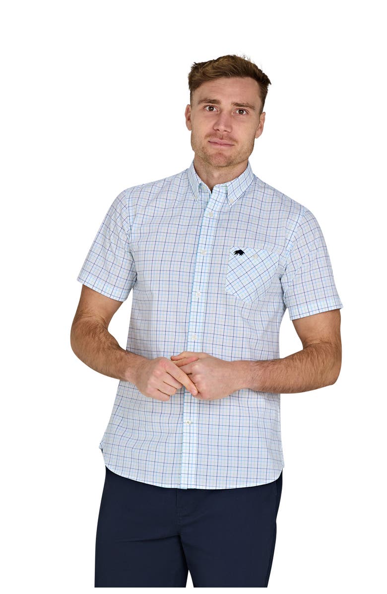 Raging Bull Short Sleeve Cotton Poplin Shirt, Main, color, White