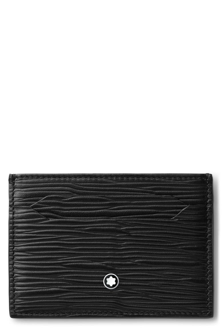 Meisterstück 4810 Leather Card Holder, Main, color, BLACK