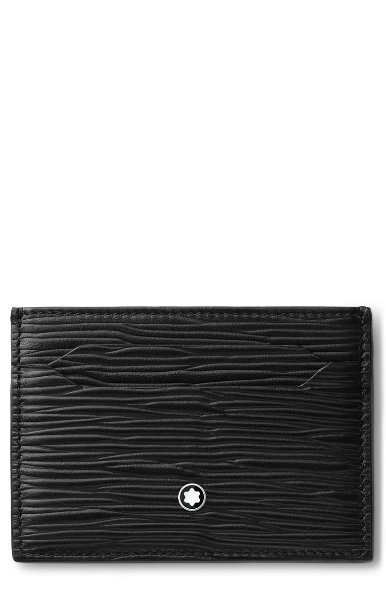 Montblanc Meisterstück 4810 Leather Card Holder, Main, color, Black
