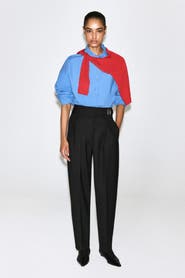 COS Cummerbund-Waist Barrel-Leg Pants