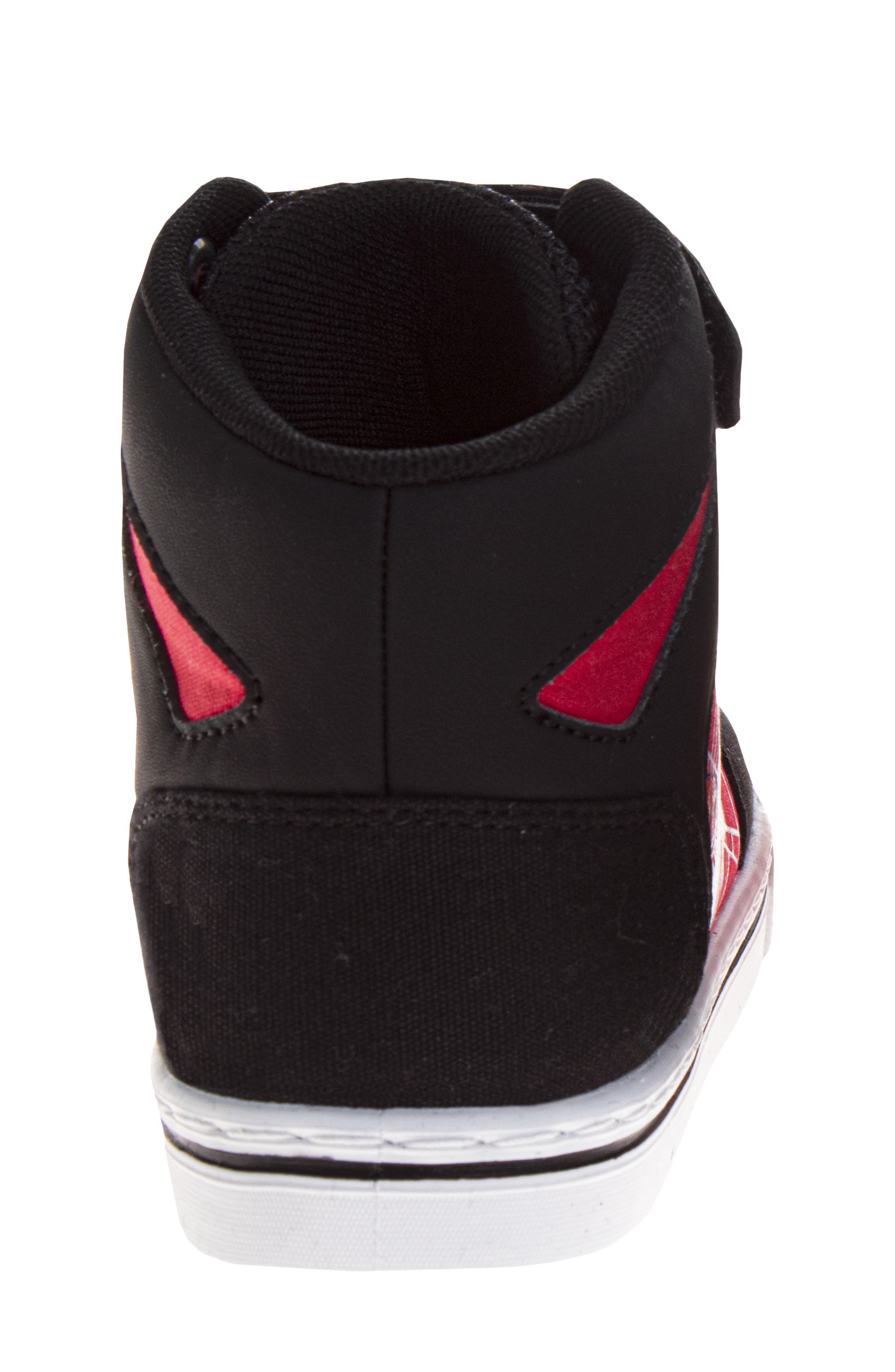 JOSMO Kids' Marvel Spider-Man High Top Sneaker, Alternate, color, Red/ Black