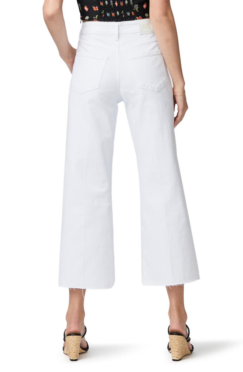 PAIGE Anessa High Waist Raw Hem Ankle Wide Leg Jeans, Alternate, color,