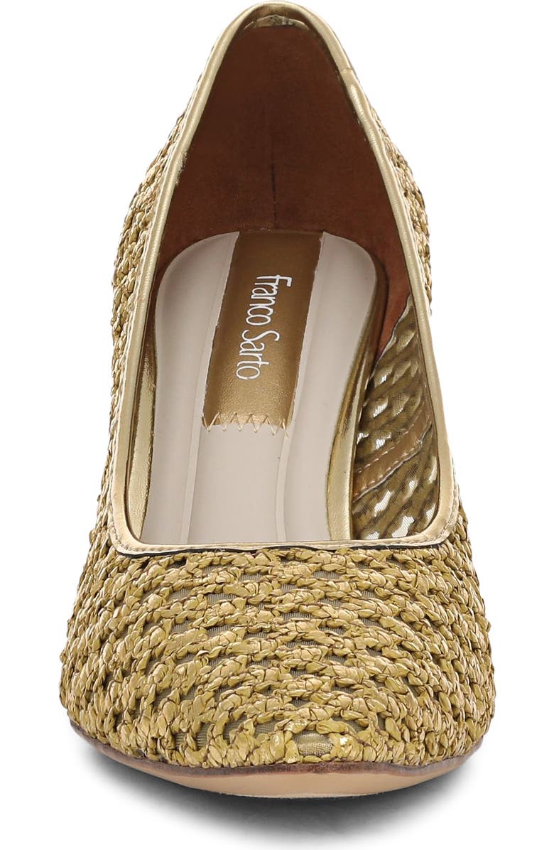 Franco Sarto Julissa Pointed Toe Pump, Alternate, color, Gold Woven