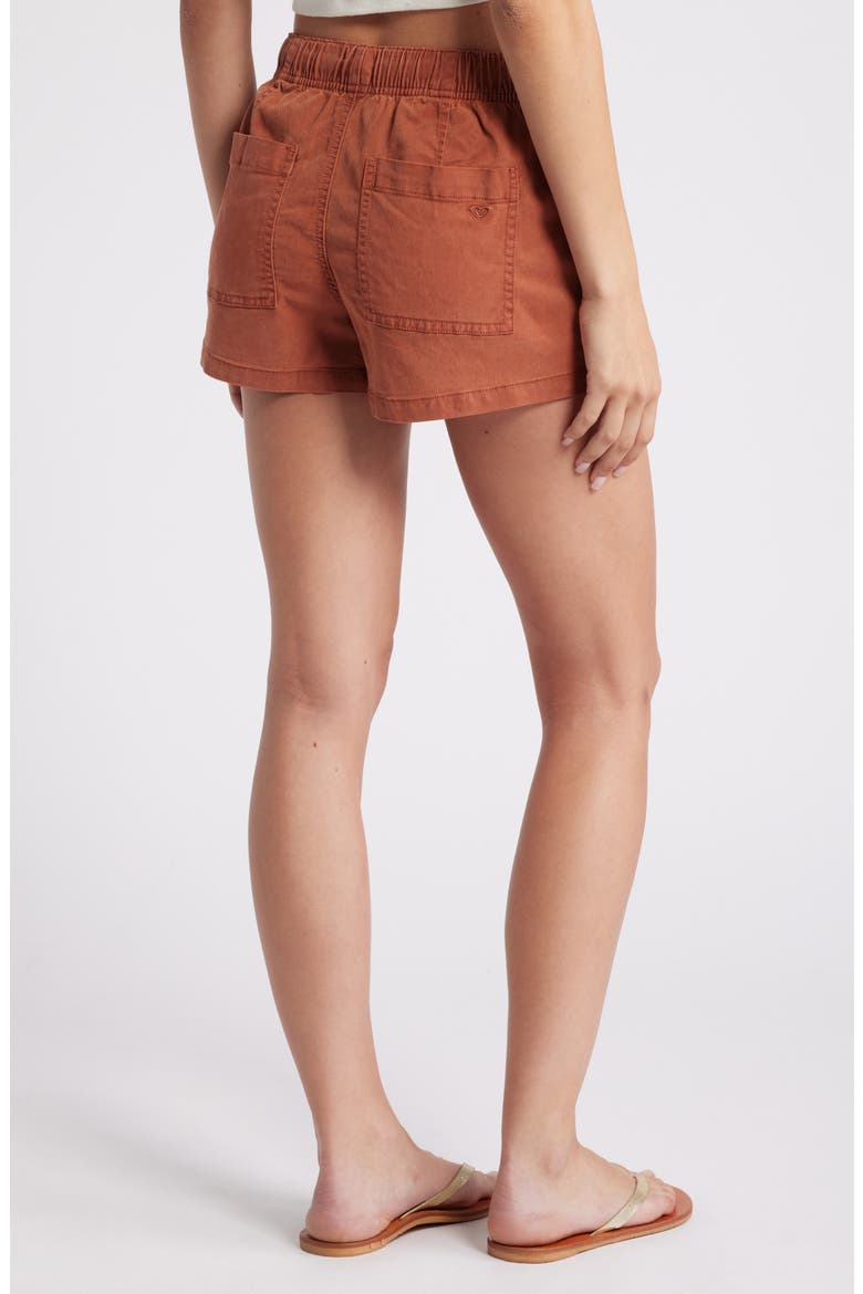 Lil Trooper Tie Waist Shorts, Alternate, color, RUSSET