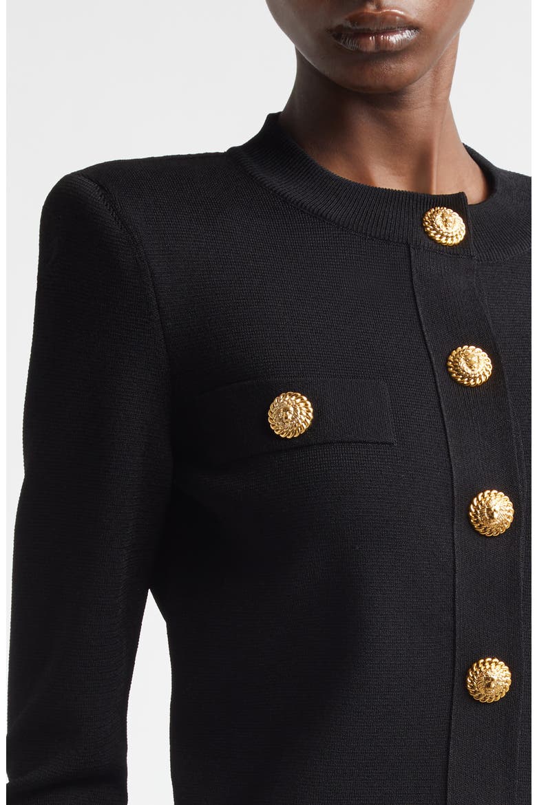 Button Detail Cardigan, Alternate, color, BLACK