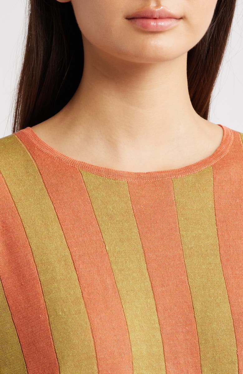 EMILY DAWN LONG Carlington Stripe Shell, Alternate, color, Terra Cotta/ Dust Stripe