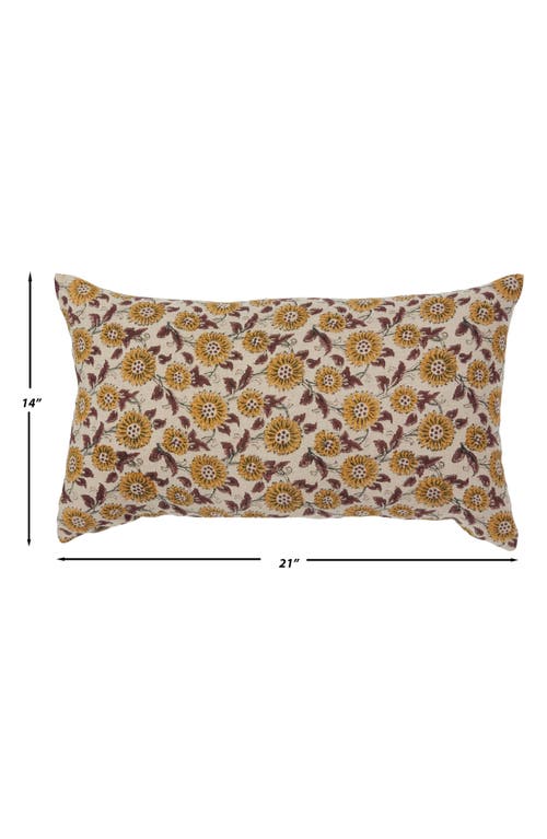 Roselli Trading Company Field Of Flowers Throw Pillow In Yellow Multi