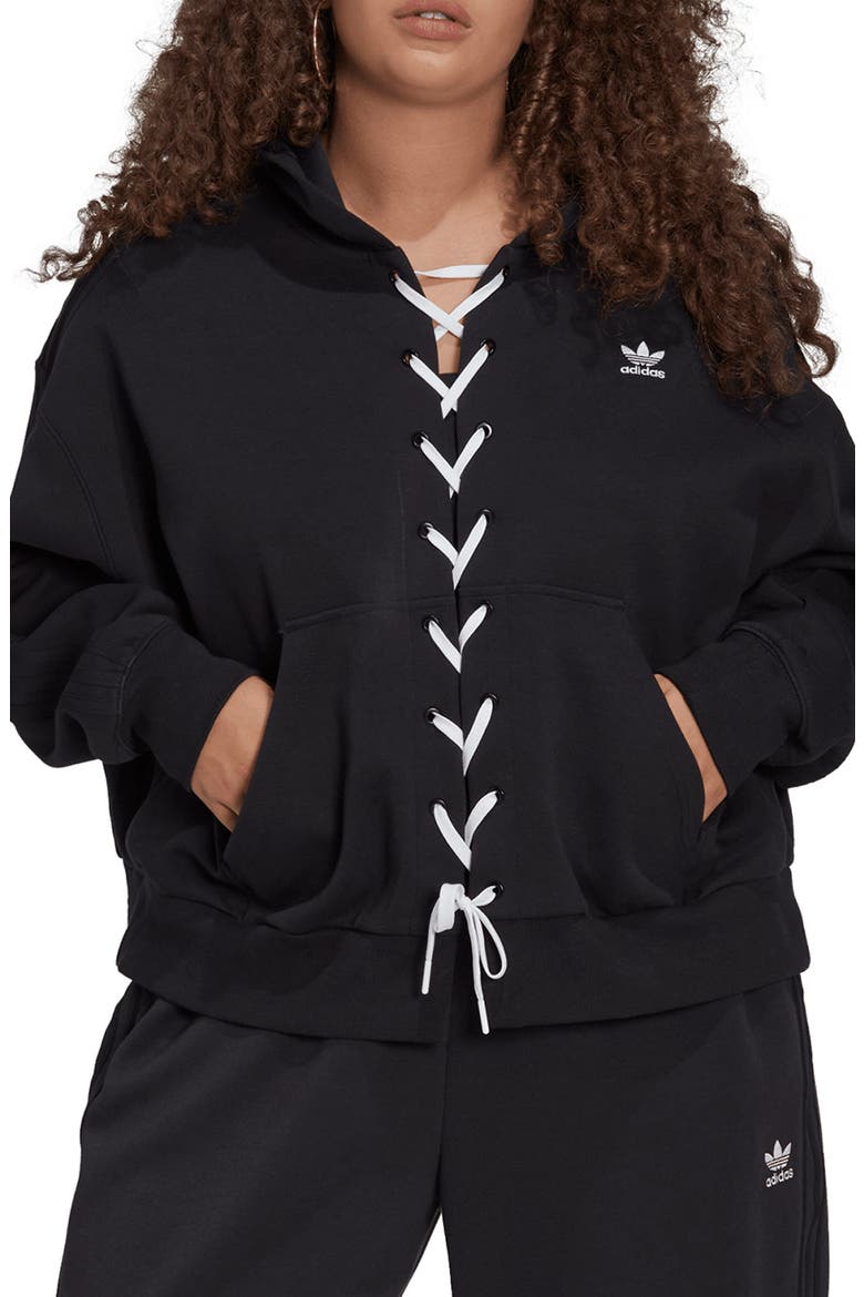 Always Original Laced Hoodie, Main, color, BLACK