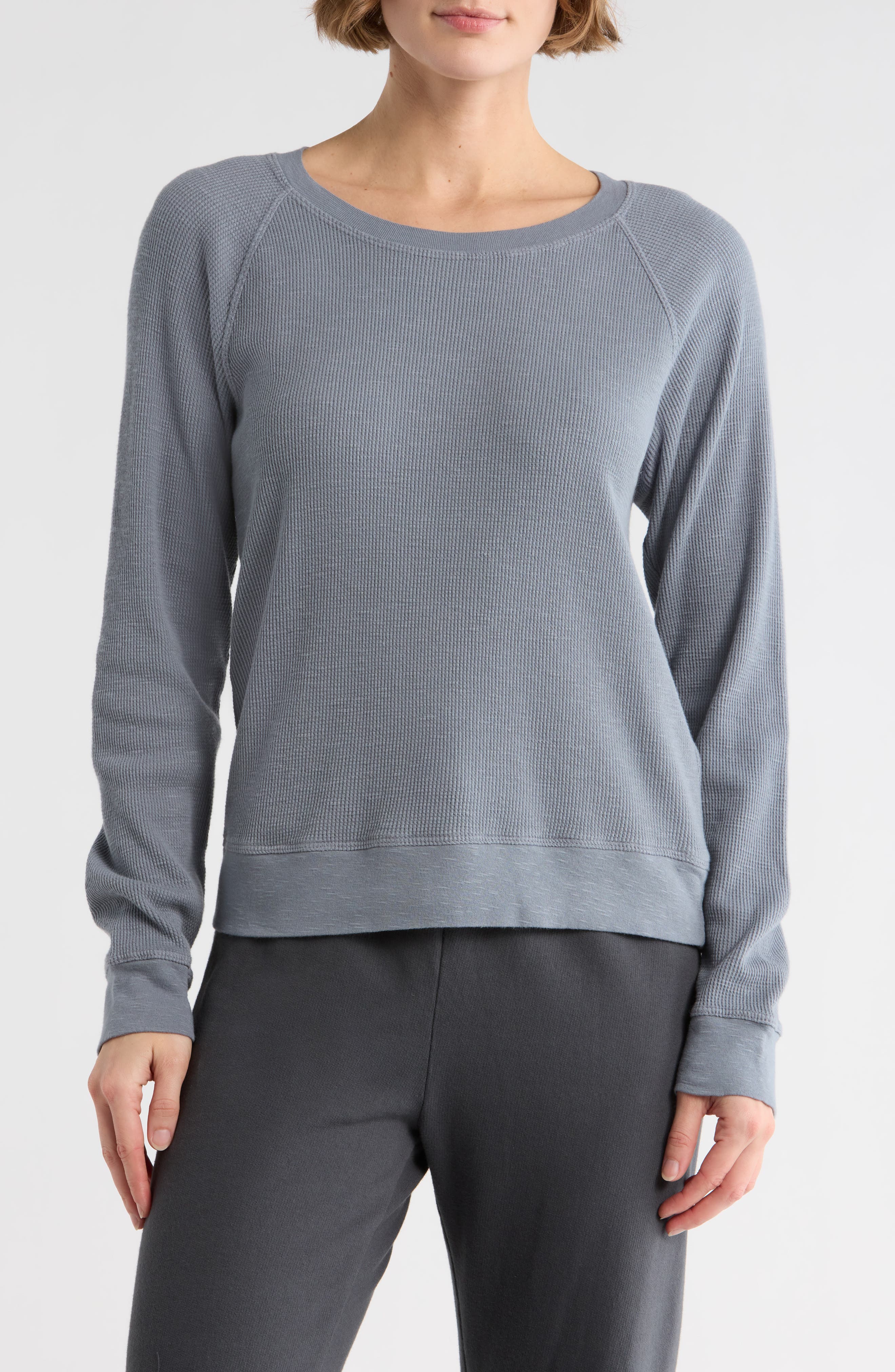 James Perse Relaxed Raglan Sleeve Cotton Pullover