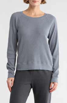 James Perse Relaxed Raglan Sleeve Cotton Pullover