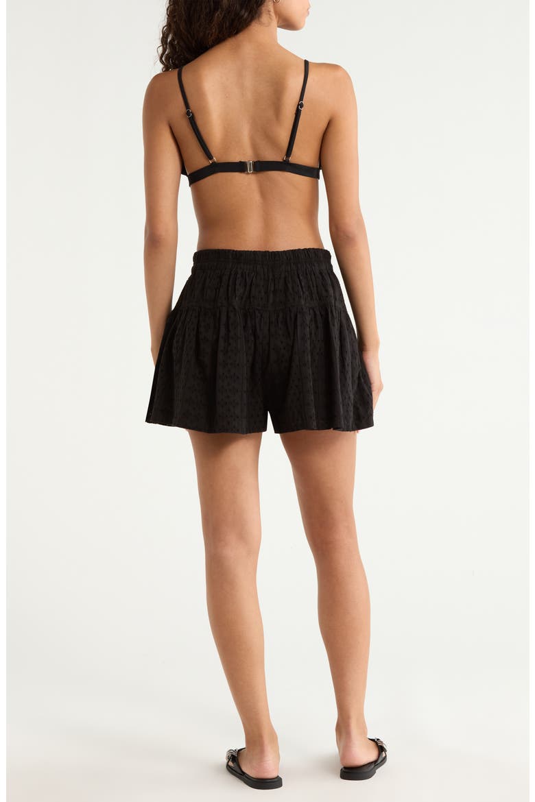 Eyelet Skort, Alternate, color, BLACK