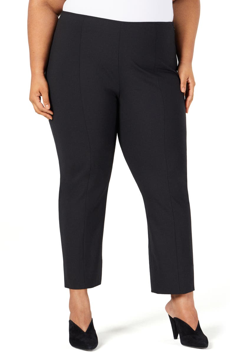 Pari Passu Flat Front Virgin Wool Blend Crop Pants, Main, color,