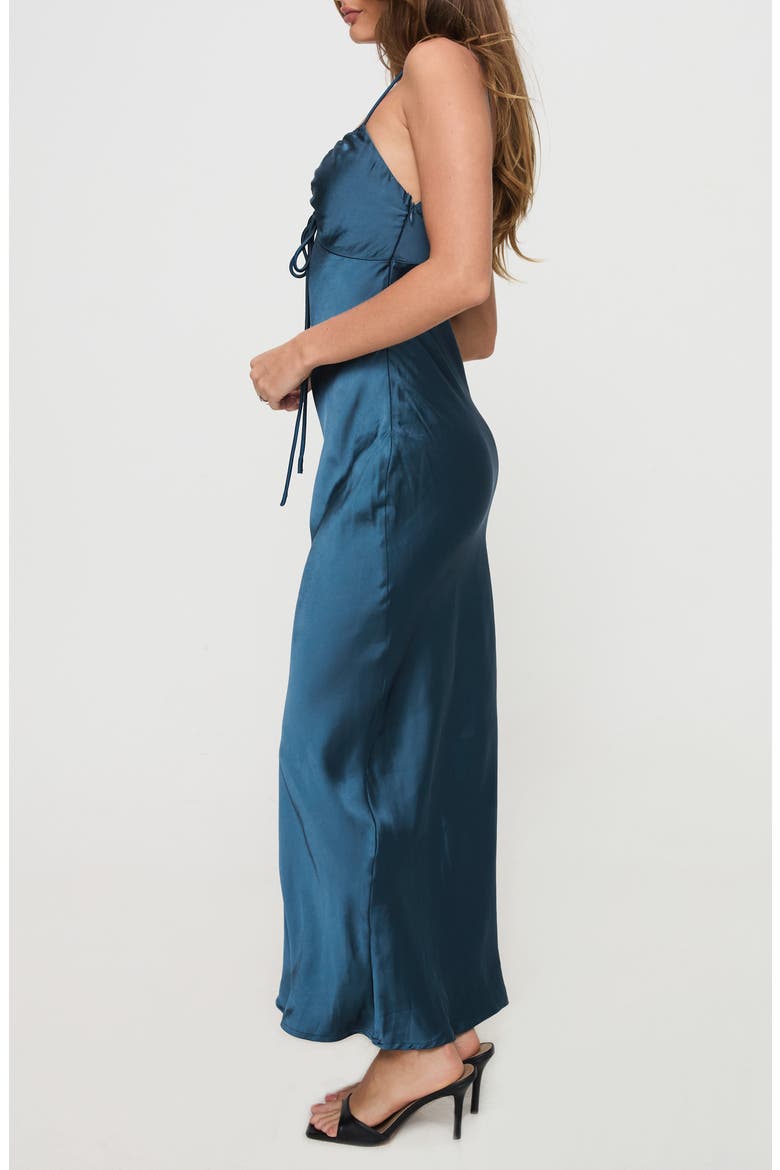 Maguire Satin Maxi Dress, Alternate, color, NAVY