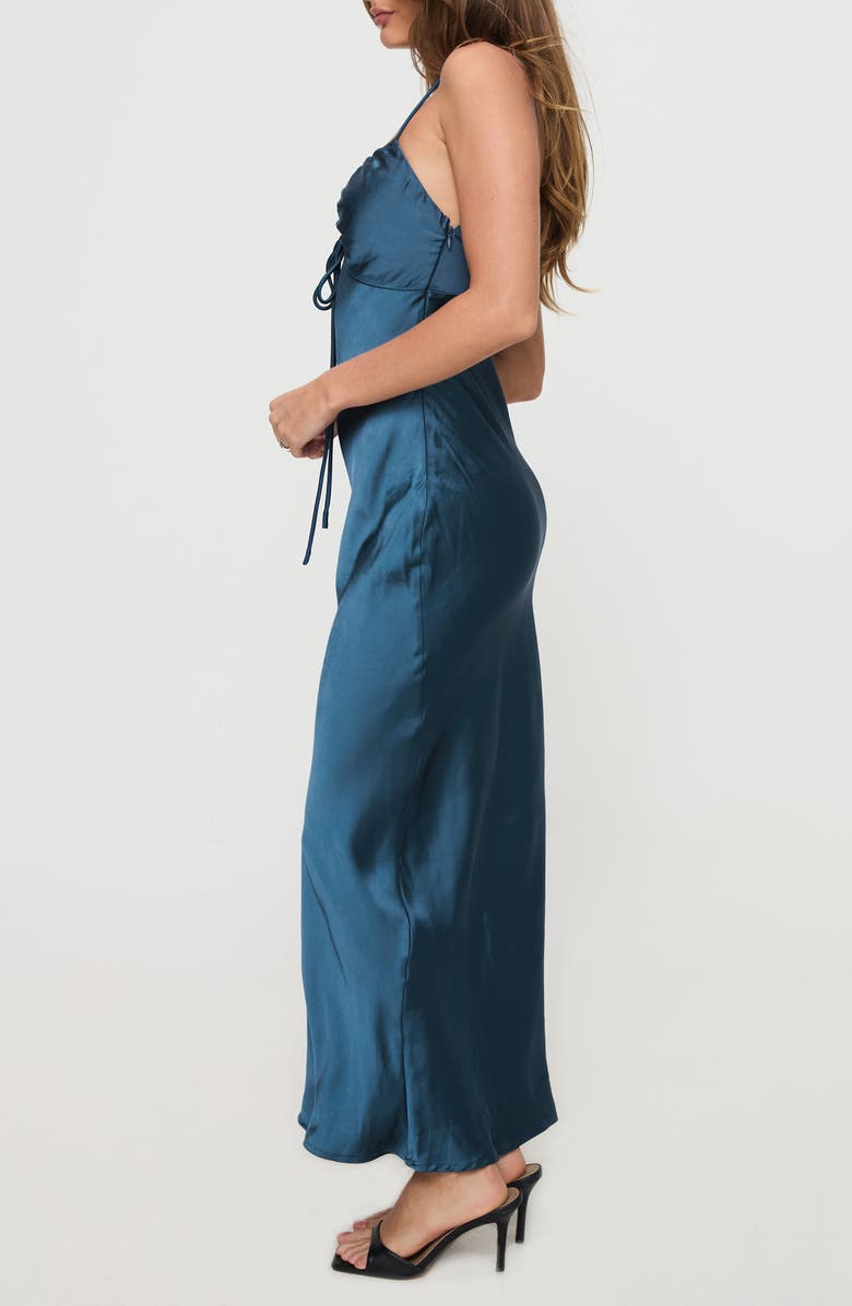 Princess Polly Maguire Satin Maxi Dress, Alternate, color, Navy