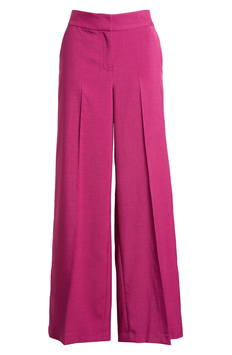 Tahari ASL Wide Leg Pants, Alternate, color, Wild Berry