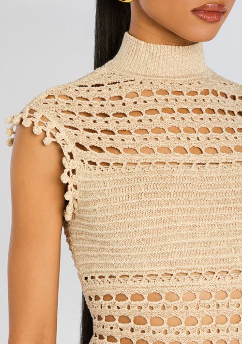 Shop Retroféte Retrofête Mia Dress In Gold/cream