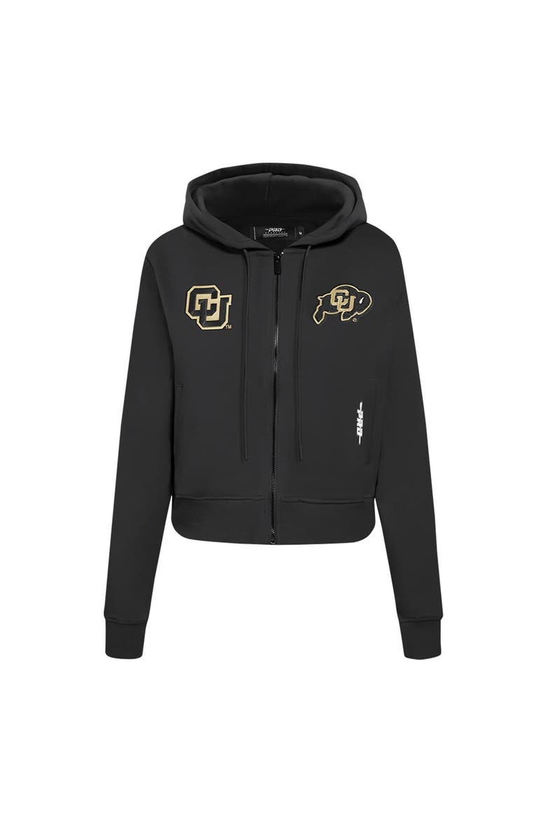 PRO STANDARD Women's Pro Standard Black Colorado Buffaloes Game Day Sequin Full-Zip Hooded Jacket, Alternate, color, 