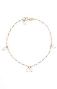 Poppy Finch Keshi Pearl Charm Bracelet