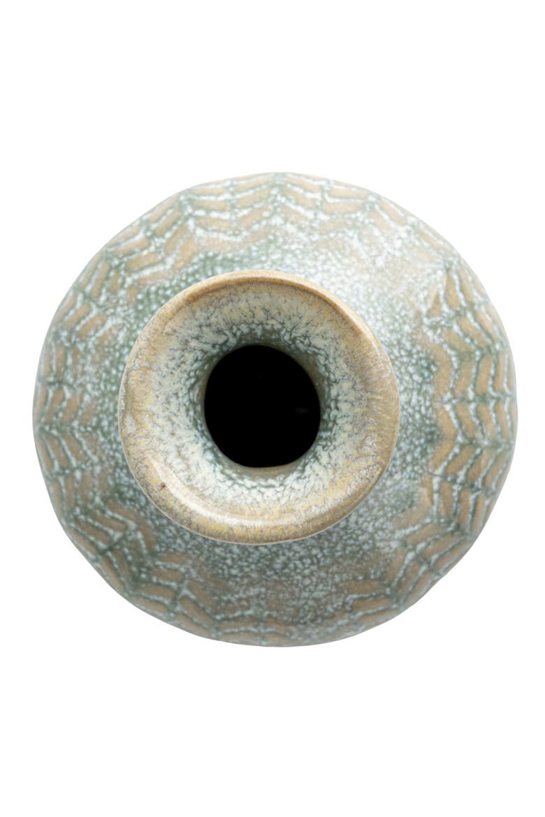 Embossed Stoneware Vases with Reactive Glaze, Grey, Set of 3, Alternate, color, Grey