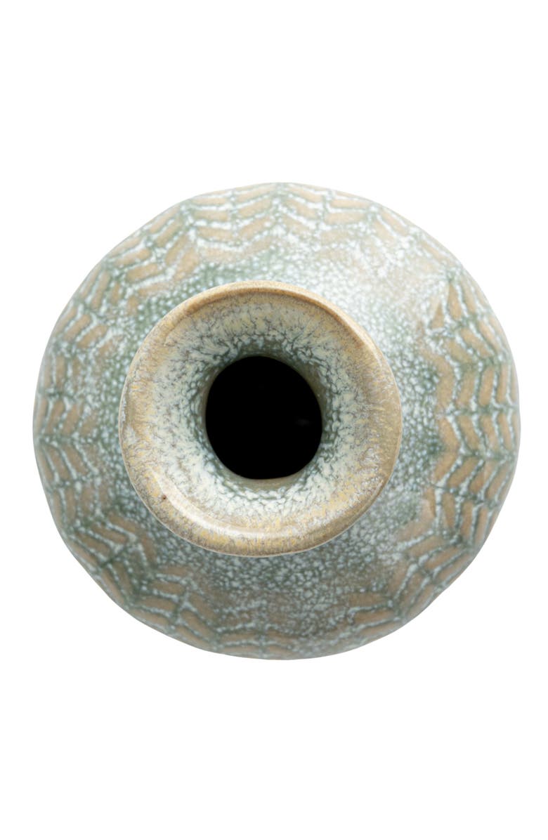 Storied Home Embossed Stoneware Vases with Reactive Glaze, Grey, Set of 3, Alternate, color, 