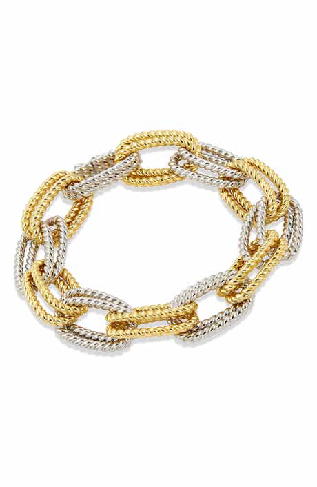 Two-Tone Double Link Bracelet